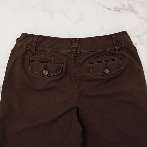 Ann Taylor Pants Size 10 Womens Brown Cotton-Blend - Picture 7 of 11